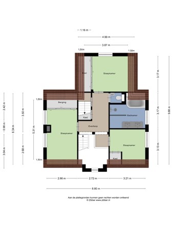 Floorplan - Molenlaan 9, 4671 JC Dinteloord
