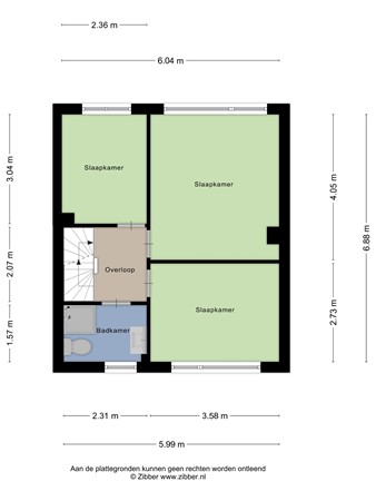 Floorplan - Dorus Rijkersstraat 47, 4671 AB Dinteloord