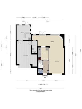 Floorplan - Dorus Rijkersstraat 1, 4671 AA Dinteloord