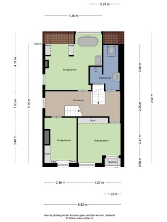 Floorplan - Oosterstraat 1, 4671 BW Dinteloord