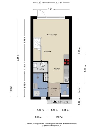 Floorplan - De Pinas 11a, 4671 DX Dinteloord