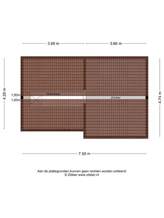 Floorplan - Prinses Beatrixstraat 13, 4671 CX Dinteloord