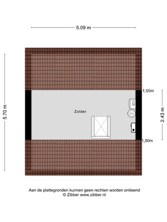 Floorplan - Weverijstraat 15, 4671 KW Dinteloord