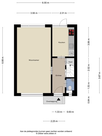 Floorplan - van Nesstraat 18, 4671 AJ Dinteloord
