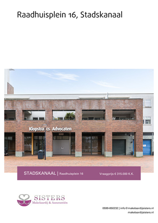 Brochure preview - Raadhuisplein 16, 9501 SZ STADSKANAAL (1)