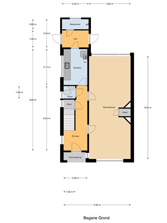 Dillenburgstraat 8, 4205 BP Gorinchem - Begane_Grond.jpg