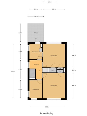 Dillenburgstraat 8, 4205 BP Gorinchem - 1e_Verdieping.jpg