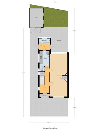 Dillenburgstraat 8, 4205 BP Gorinchem - Begane_Grond_Tuin.jpg