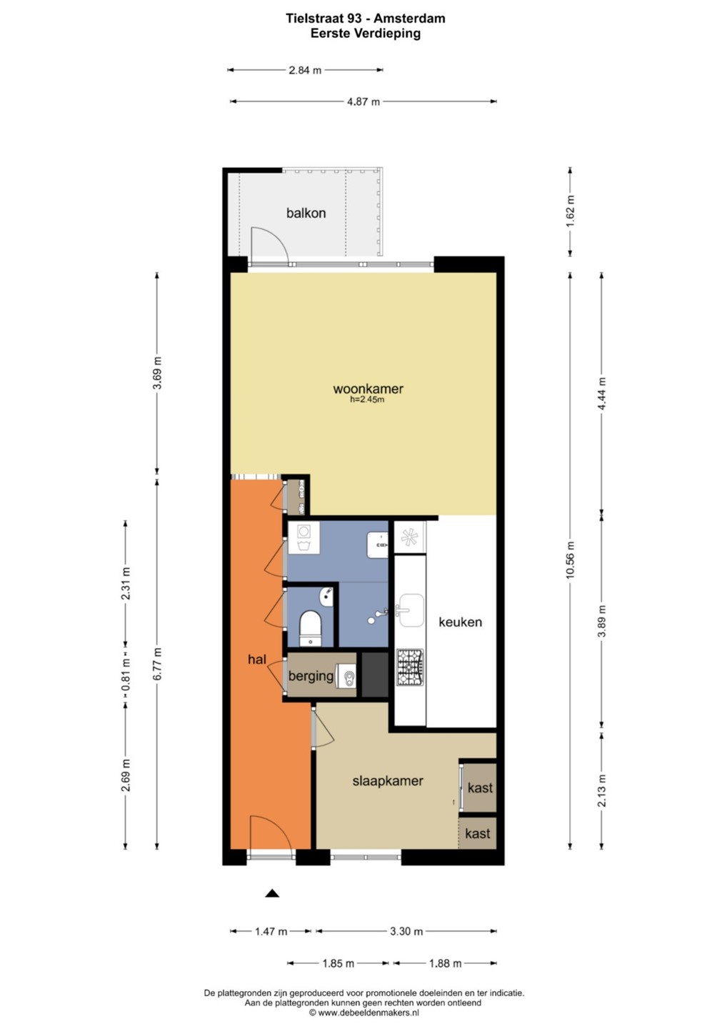 Appartement te koop: Tielstraat 93, Amsterdam