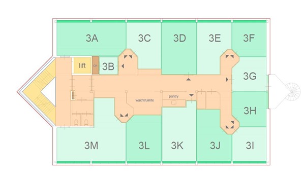Duit, 8305 BB Emmeloord - plattegrond 3de verdieping.JPG
