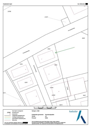 Economieweg 1, 8304 AD Emmeloord - Kadastrale kaart - Noordoostpolder AZ 5552.jpg