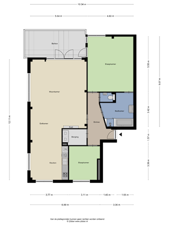 Floorplan - Pijnboomstraat 23, 2023 VN Haarlem