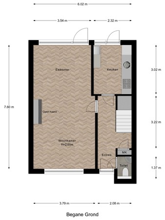 Floorplan - Olmenlaan 12, 3862 VH Nijkerk