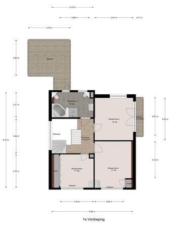 Floorplan - Vetkamp 27, 3862 JM Nijkerk