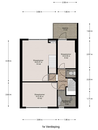 Floorplan - Karel Doormanstraat 28, 3861 GC Nijkerk