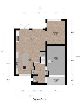 Floorplan - Frankendaal 6, 6715 JK Ede