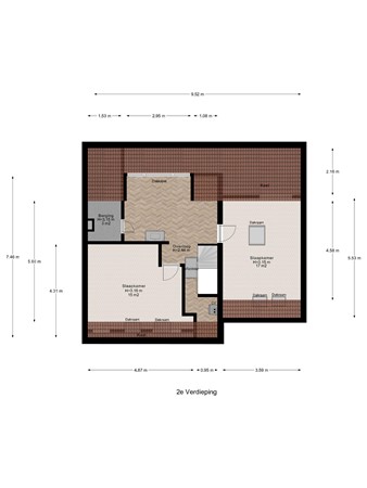 Floorplan - Frankendaal 6, 6715 JK Ede