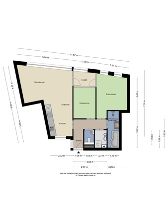 Floorplan - Zandoogje 16, 3863 HS Nijkerk