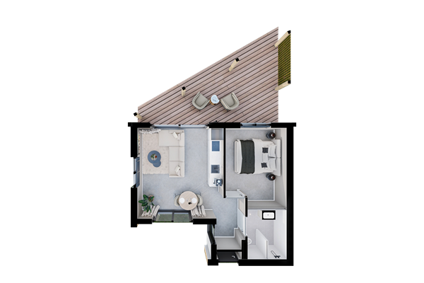 Floorplan - Schulpweg 60-14, 2211 XM Noordwijkerhout