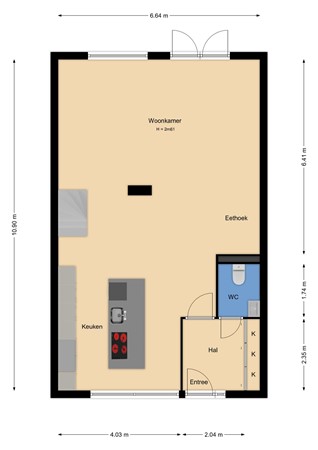Chagallweg 51, 1328 LC Almere - PG_2D_BeganeGrond.jpg