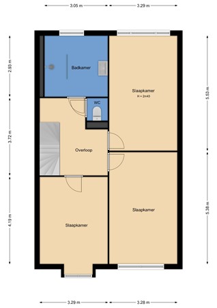 Chagallweg 51, 1328 LC Almere - PG_2D_EersteVerdieping.jpg
