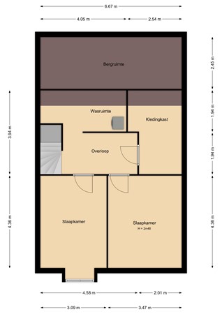 Chagallweg 51, 1328 LC Almere - PG_2D_TweedeVerdieping.jpg