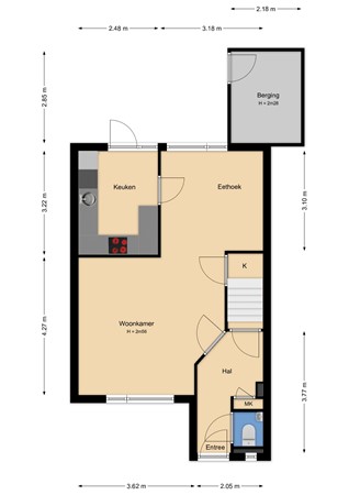 Delta 63, 1273 LC Huizen - PG_2D_BeganeGrond.jpg