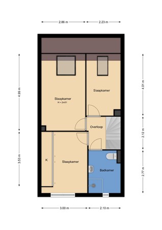 Princenhofplein 23, 1317 CH Almere - PG_2D_EersteVerdieping.jpg
