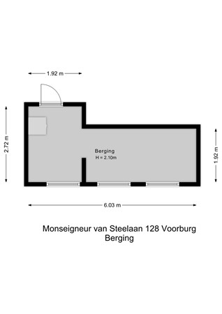 Monseigneur van Steelaan 128, 2273 ET Voorburg - Berging - 2D.jpg