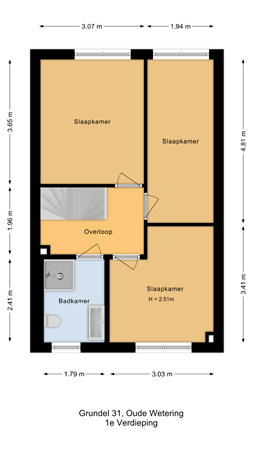 Grundel 31, 2377 BK Oude Wetering - 1e Verdieping - 2D.png