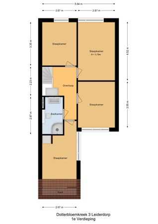 Dotterbloemkreek 3, 2353 JA Leiderdorp - 1e Verdieping - 2D.jpg