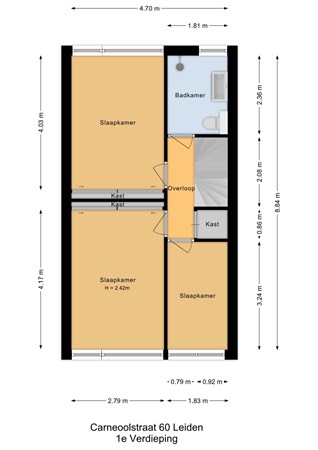 Carneoolstraat 60, 2332 KC Leiden - 1e Verdieping - 2D.jpg