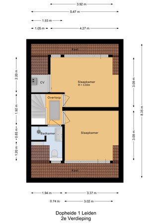 Dopheide 1, 2318 ZA Leiden - 2e Verdieping - 2D.jpg