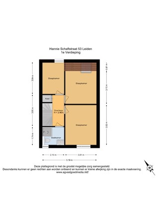 Hannie Schaftstraat 53, 2331 GT Leiden - 1e Verdieping - 2D.jpg
