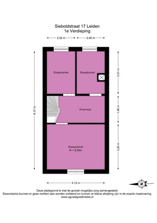 Sieboldstraat 17, 2315 HL Leiden - 1e Verdieping - 2D.jpg
