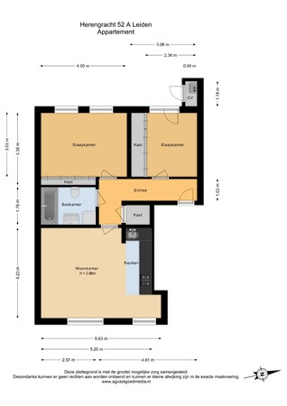 Herengracht 52A, 2312 LE Leiden - Appartement - 2D.jpg