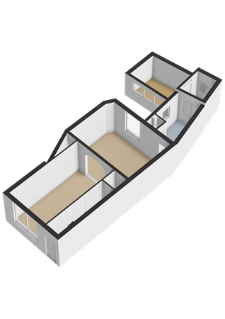 Uiterstegracht 184, 2312 TH Leiden - Begane grond - 3D.png