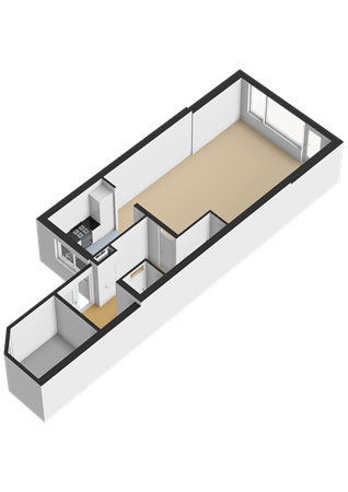 Parelduiker 41, 2201 XE Noordwijk - Begane grond - 3D.png