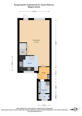 Burgemeester Vostersstraat 61, 2377 XH Oude Wetering - Begane grond - 2D.jpg