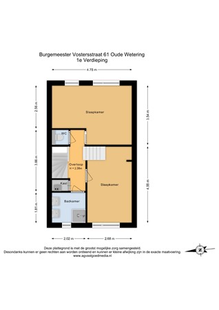 Burgemeester Vostersstraat 61, 2377 XH Oude Wetering - 1e Verdieping - 2D.jpg