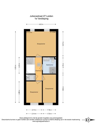 Julianastraat 27, 2316 NT Leiden - 1e Verdieping - 2D.jpg