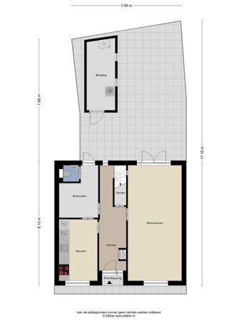 Floorplan - Van Alkemadestraat 50, 5014 ML Tilburg