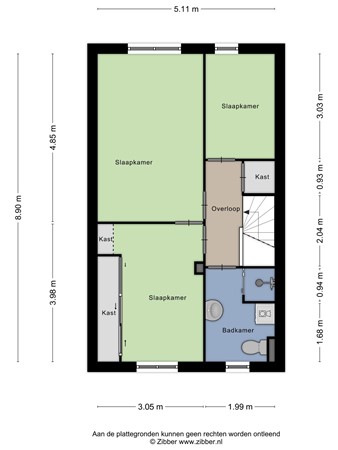 Floorplan - Hoefstraat 87, 5014 NH Tilburg