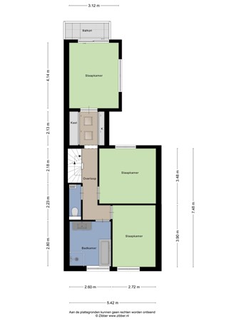 Floorplan - Boerhaavestraat 72, 5017 HE Tilburg