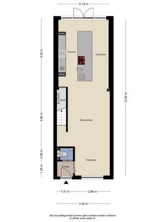Floorplan - Van de Coulsterstraat 15, 5021 BK Tilburg