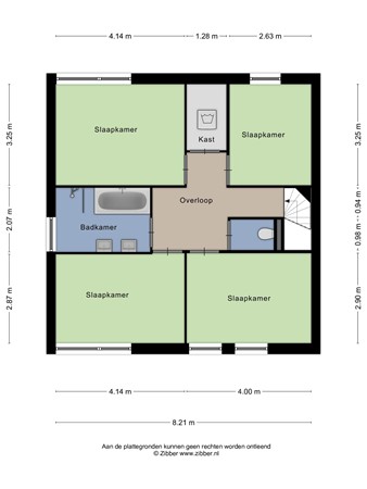 Floorplan - De Werf 211, 5018 CZ Tilburg