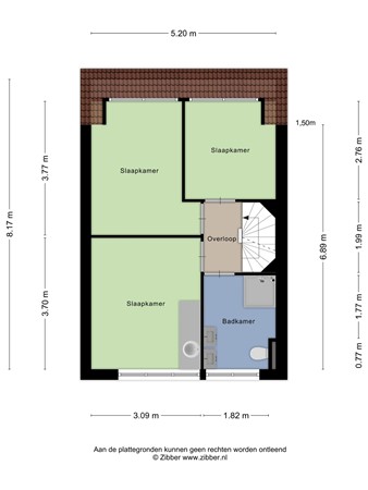 Floorplan - Lombardijenlaan 215, 5045 WN Tilburg