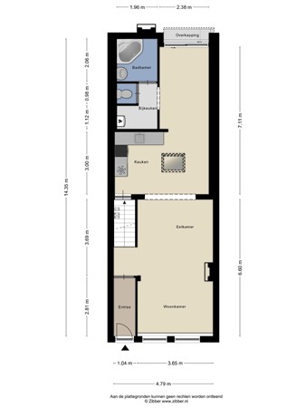 Floorplan - Balistraat 8, 5014 BH Tilburg