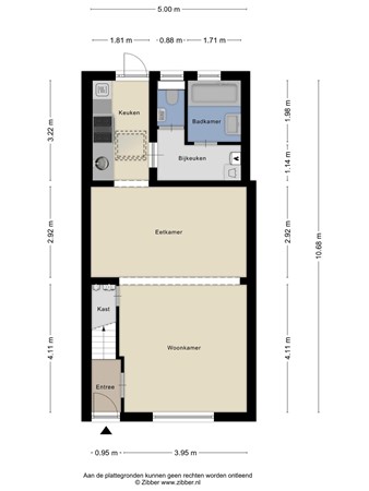 Floorplan - Professor Lorentzstraat 43, 5021 NR Tilburg