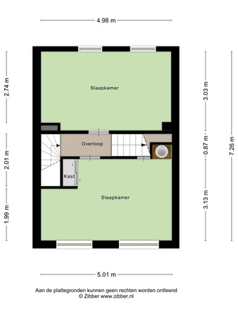 Floorplan - Professor Lorentzstraat 43, 5021 NR Tilburg